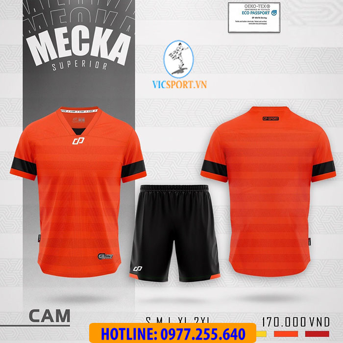 ÁO KHÔNG LOGO MECKA MÀU CAM