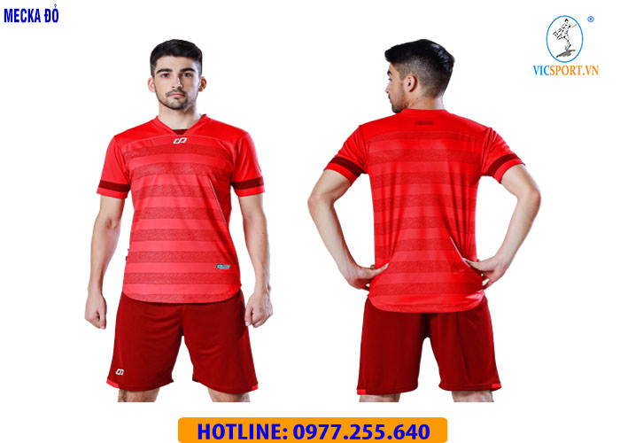 ÁO KHÔNG LOGO MECKA MÀU ĐỎ - Hình ảnh 5