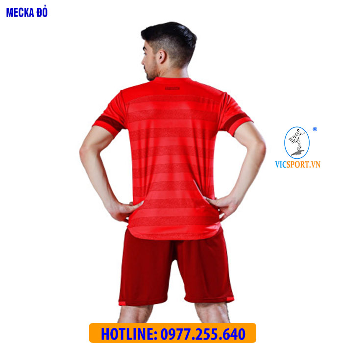 ÁO KHÔNG LOGO MECKA MÀU ĐỎ - Hình ảnh 4