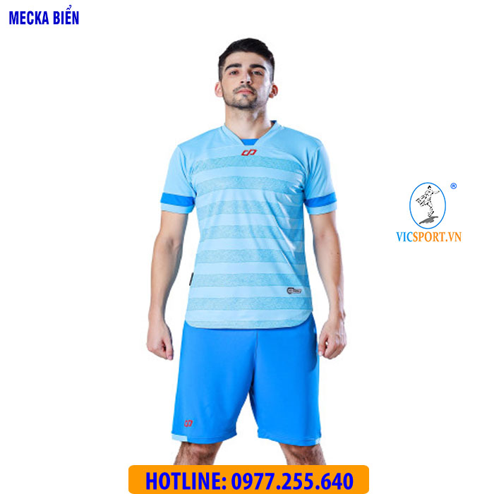 ÁO KHÔNG LOGO MECKA MÀU XANH BIỂN - Hình ảnh 9