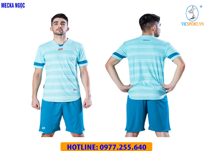 ÁO KHÔNG LOGO MECKA MÀU XANH NGỌC - Hình ảnh 5