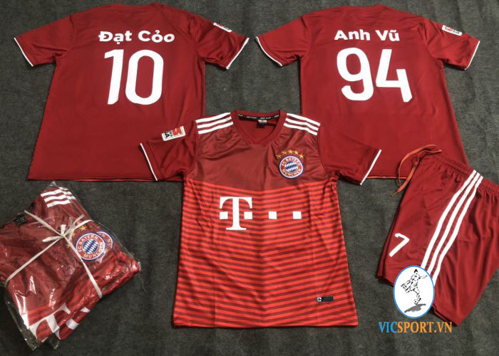 ÁO BAYERN ĐỎ SÂN NHÀ IN CHO KHÁCH - Hình ảnh 5