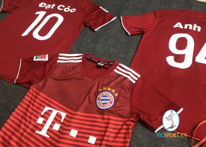 ÁO BAYERN ĐỎ SÂN NHÀ IN CHO KHÁCH - Hình ảnh 2