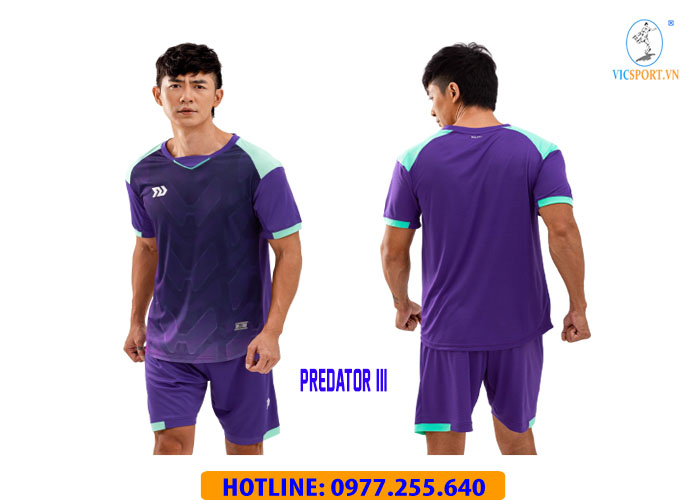 ÁO ĐÁ BANH PREDATOR III TÍM QUẾ