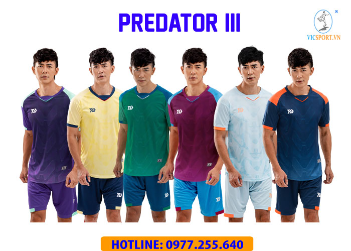 ÁO ĐÁ BANH PREDATOR III MÀU TÍM CẨM - Hình ảnh 2