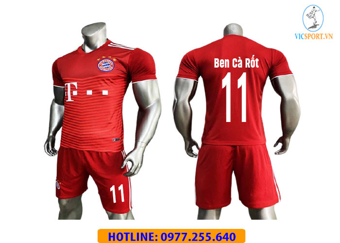 ÁO BAYERN ĐỎ SÂN NHÀ IN CHO KHÁCH