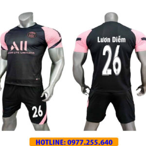 ÁO PSG ĐEN HỒNG IN CHO KHÁCH