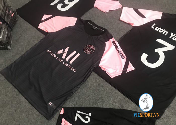 ÁO PSG ĐEN HỒNG IN CHO KHÁCH - Hình ảnh 2