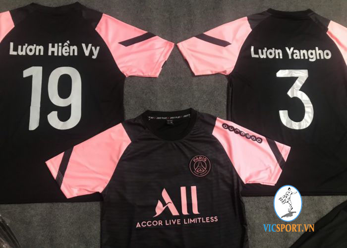ÁO PSG ĐEN HỒNG IN CHO KHÁCH - Hình ảnh 3