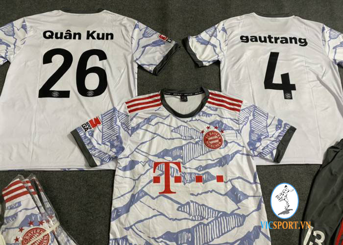 ÁO BAYERN TRẮNG IN CHO KHÁCH - Hình ảnh 3