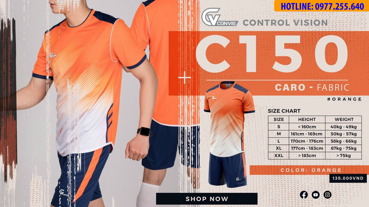 Áo đá banh không logo CV C150 - Hình ảnh 10