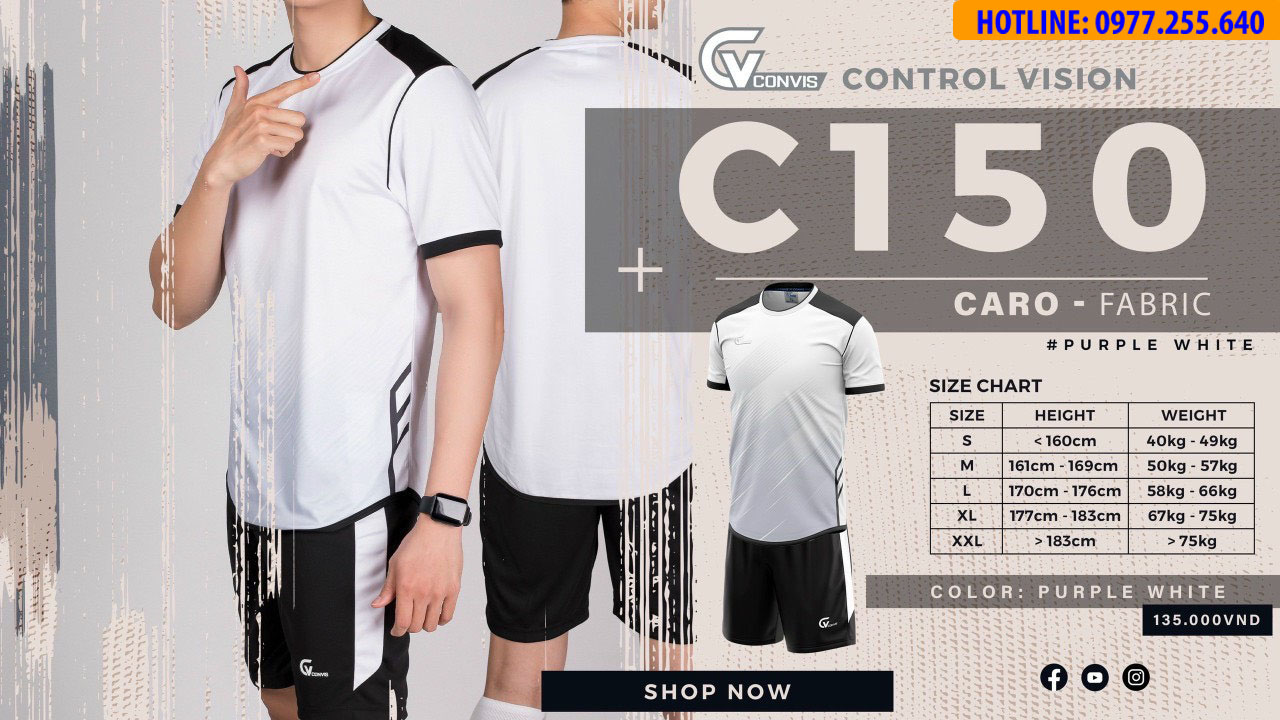 Áo đá banh không logo CV C150 - Hình ảnh 12