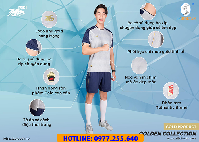 ÁO ĐÁ BANH GOLDEN MÀU XÁM - Hình ảnh 5