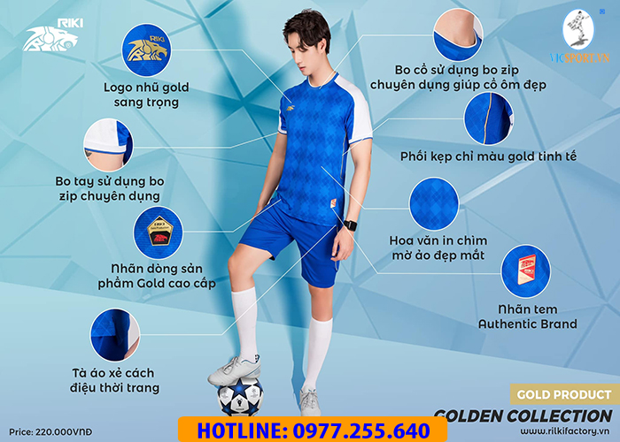 ÁO ĐÁ BANH GOLDEN MÀU XANH BÍCH - Hình ảnh 5