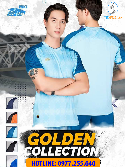ÁO ĐÁ BANH GOLDEN MÀU XANH THIÊN THANH