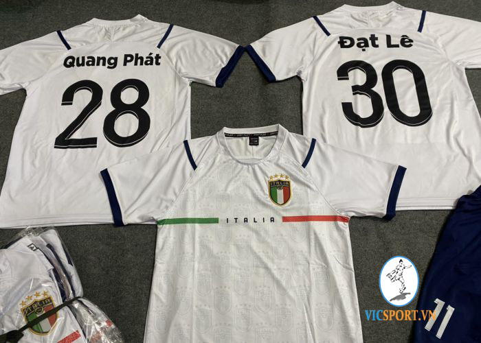 ÁO ĐỘI TUYỂN ITALIA TRẮNG IN CHO KHÁCH - Hình ảnh 3