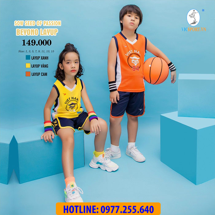 BỘ THỂ THAO TRẺ EM BEYONO LAYUP MÀU CAM - Hình ảnh 2