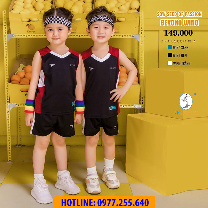 BỘ THỂ THAO TRẺ EM BEYONO WING MÀU ĐEN