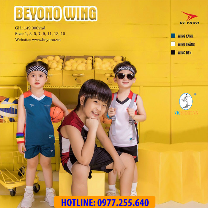 BỘ THỂ THAO TRẺ EM BEYONO WING MÀU TRẮNG - Hình ảnh 2