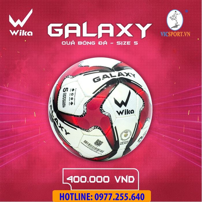 BÓNG ĐÁ WIKA GALAXY SIZE 5 MÀU ĐỎ