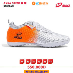 Giày đá banh Akka Speed 2 đế TF màu bạc