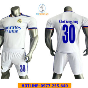 ÁO REAL MADRID TRẮNG IN CHO KHÁCH