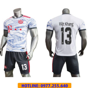 ÁO BAYERN TRẮNG 2021-2022 IN CHO KHÁCH