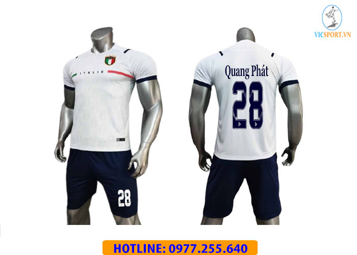 ÁO ĐỘI TUYỂN ITALIA TRẮNG IN CHO KHÁCH
