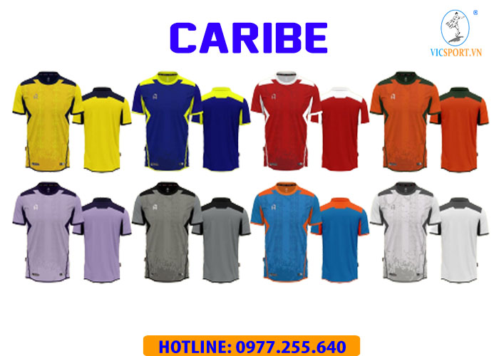 ÁO ĐÁ BANH CARIBE MÀU CAM - Hình ảnh 2