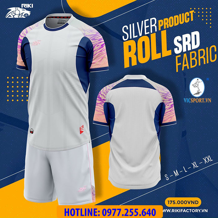 ÁO ĐÁ BANH RIKI ROLL MÀU XÁM - Hình ảnh 3