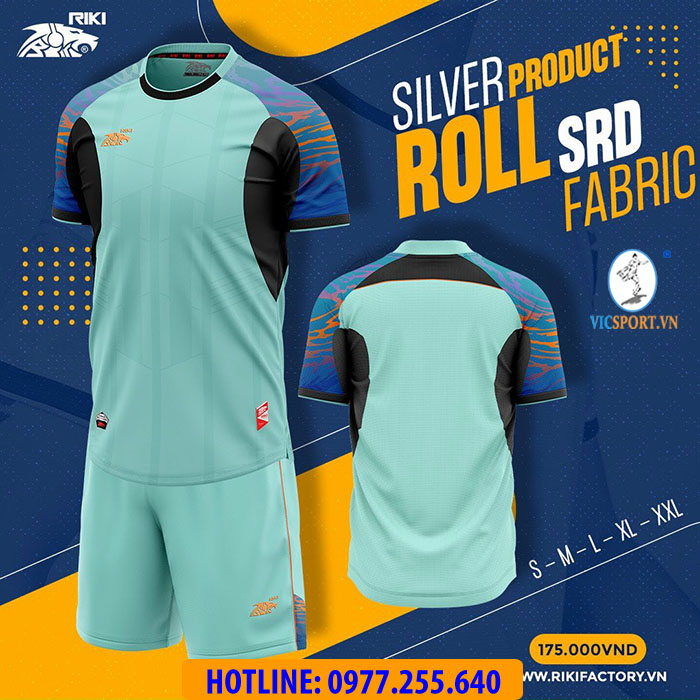 ÁO ĐÁ BANH RIKI ROLL MÀU XANH NGỌC - Hình ảnh 3
