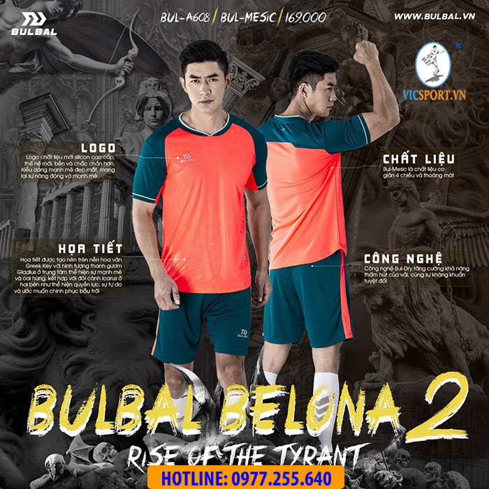 Áo đá banh không logo Bulbal Belona 2 - Hình ảnh 15