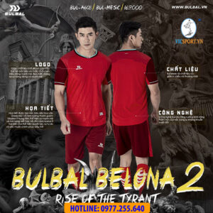 ÁO ĐÁ BANH BULBAL BELONA 2 MÀU ĐỎ