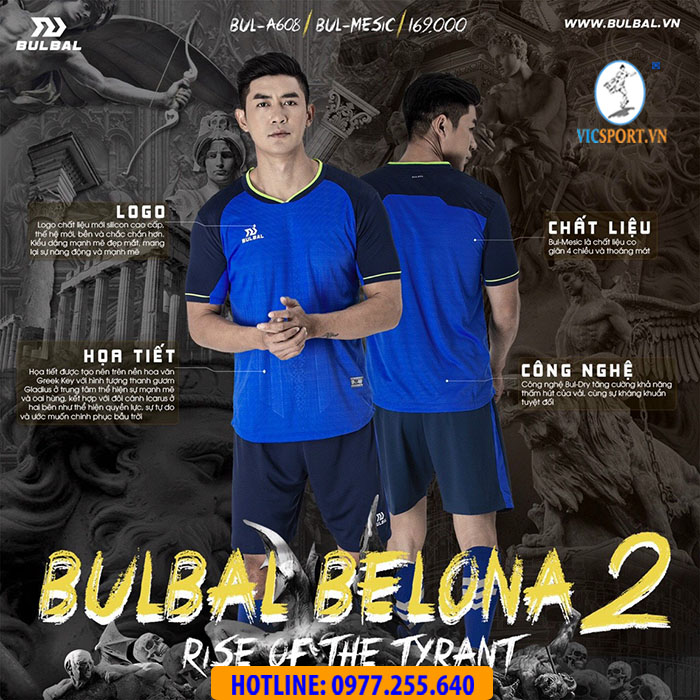 Áo đá banh không logo Bulbal Belona 2 - Hình ảnh 11