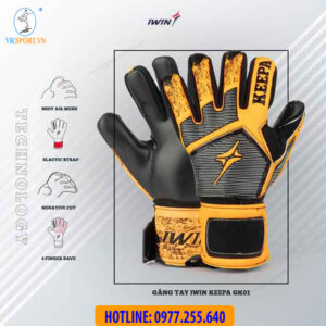 GĂNG TAY THỦ MÔN IWIN KEEPA PRO GK01 ĐEN CAM