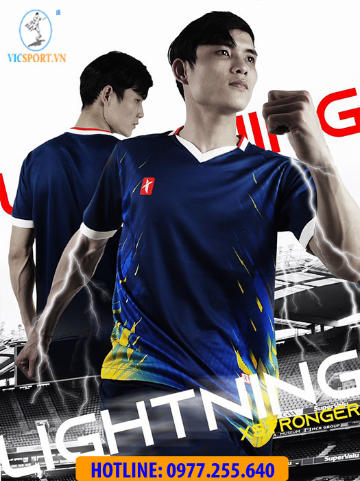 ÁO ĐÁ BANH XSPEED XSTRONGER S11 MÀU XANH ĐEN