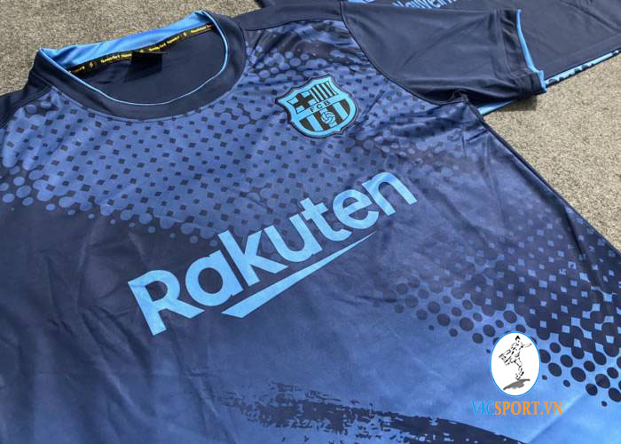 ÁO BARCELONA XANH ĐEN IN CHO KHÁCH - Hình ảnh 5