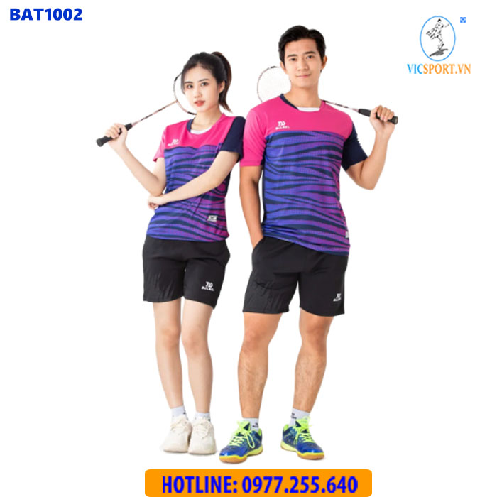 ÁO CẦU LÔNG NAM BULBAL BAT1002 HỒNG TÍM - Hình ảnh 7