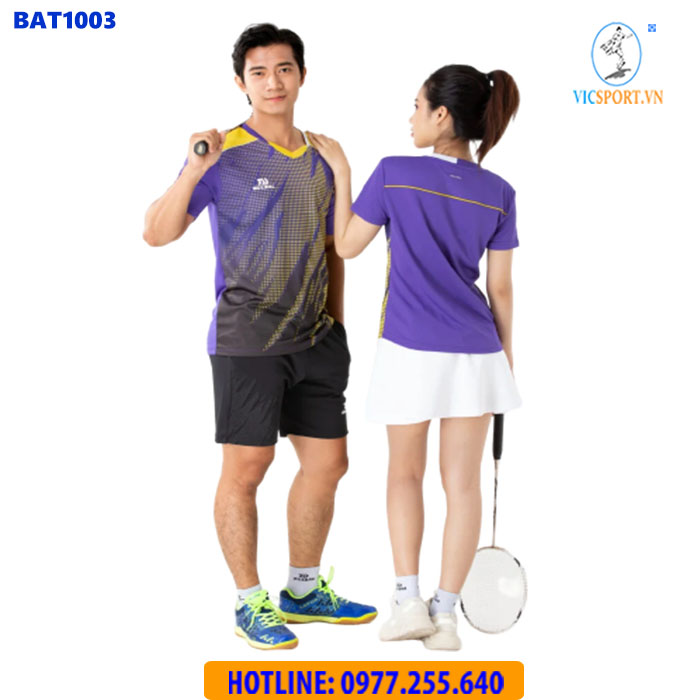 ÁO CẦU LÔNG NỮ BULBAL BAT1003 TÍM VÀNG - Hình ảnh 7