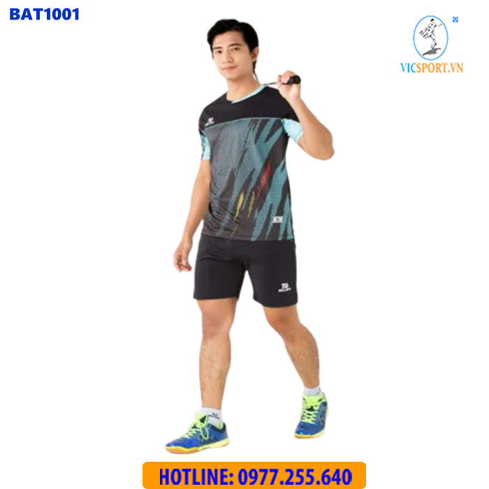 ÁO CẦU LÔNG NAM BULBAL BAT1001 XANH NGỌC - Hình ảnh 3