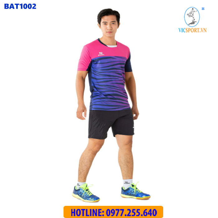 ÁO CẦU LÔNG NAM BULBAL BAT1002 HỒNG TÍM - Hình ảnh 4