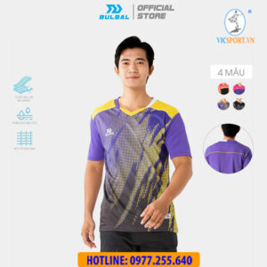 ÁO CẦU LÔNG NAM BULBAL BAT1003 TÍM VÀNG