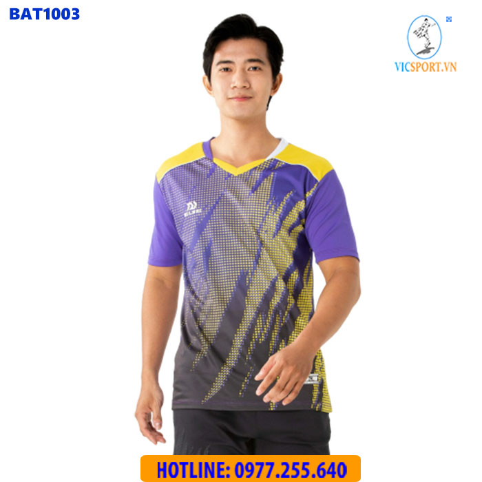 ÁO CẦU LÔNG NAM BULBAL BAT1003 TÍM VÀNG - Hình ảnh 6