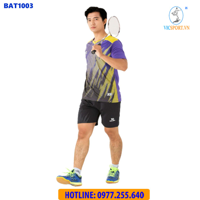 ÁO CẦU LÔNG NAM BULBAL BAT1003 TÍM VÀNG - Hình ảnh 4
