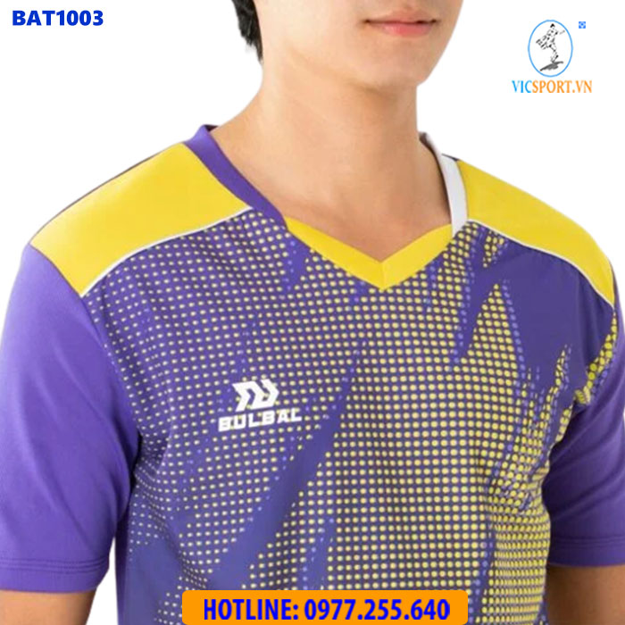 ÁO CẦU LÔNG NAM BULBAL BAT1003 TÍM VÀNG - Hình ảnh 3