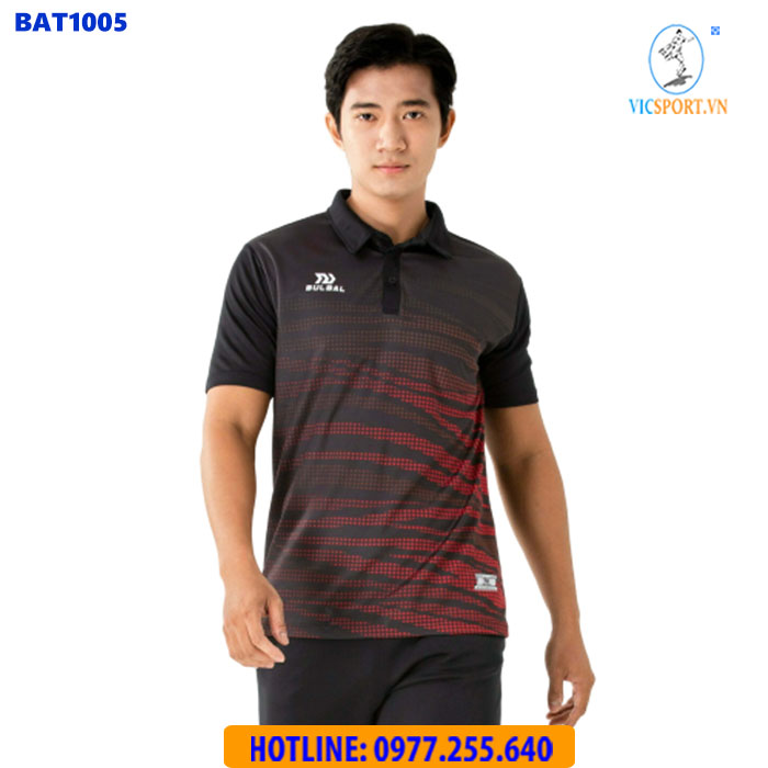 ÁO CẦU LÔNG NAM BULBAL BAT1005 ĐỎ ĐEN - Hình ảnh 5