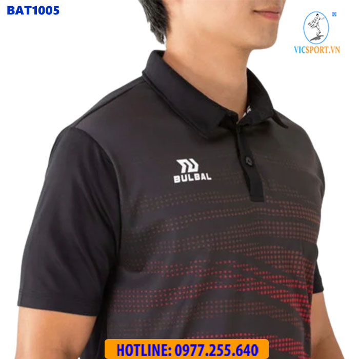 ÁO CẦU LÔNG NAM BULBAL BAT1005 ĐỎ ĐEN - Hình ảnh 4