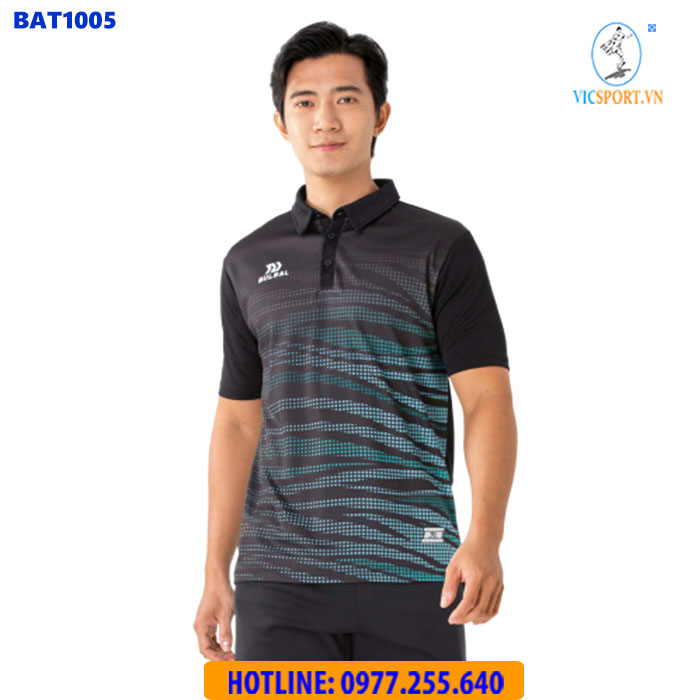 ÁO CẦU LÔNG NAM BULBAL BAT1005 XANH NGỌC - Hình ảnh 4