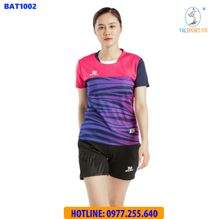 ÁO CẦU LÔNG NỮ BULBAL BAT1002 HỒNG TÍM - Hình ảnh 2