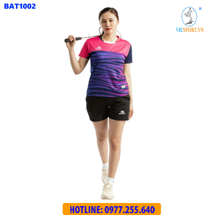 ÁO CẦU LÔNG NỮ BULBAL BAT1002 HỒNG TÍM - Hình ảnh 5